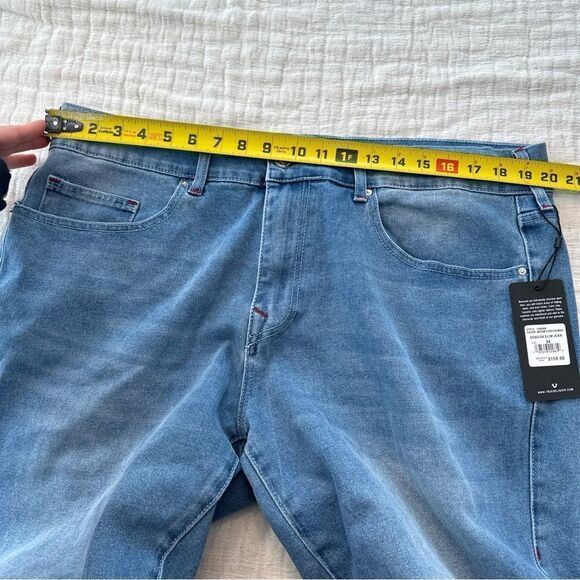 True Religion Jeans Mens 34 Blue Denim Pants Geno Relaxed Slim NWT $159 - Picture 11 of 13